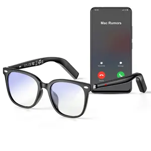 Smart Bluetooth sunglasses, unisex blue light blocking glasses, with music playback and hands-free calling, IP65 water resistance, built-in microphone and speaker, unisex smart wireless earbud sunglasses