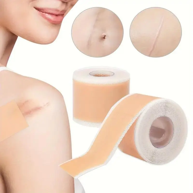 Yitap Silicone Skin Patch 2 Rolls, Silicone Tape For Scars, Lightweight Invisible Coverage, Natural Look, Protects Damaged Epidermis, Durable Repair, Eco-Friendly Material, Silicone Scar Sheets