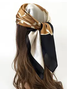 Women's Fashion Printed Handkerchief, 70x70 Cm Multifunctional Accessory, Stylish Versatile Design, Perfect for Daily Use