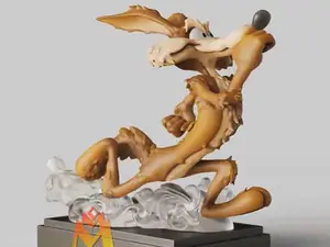 Looney Tunes Wile E Coyote  | 3D printed Figure | Hand-Painted or Unpainted