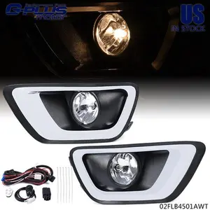 Fit For 15-20 Chevy Colorado Clear Lens Fog Light Lamps W/ Switch+Harness+Bezel