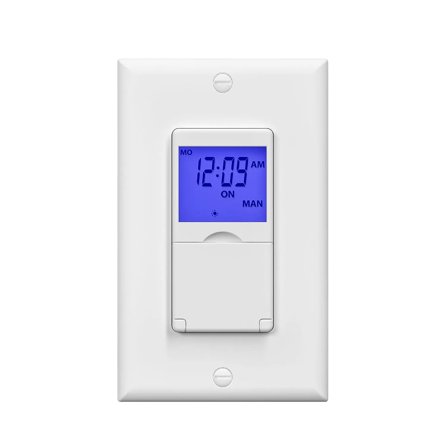 7 Day Programmable in-Wall Timer Switch for Lights, Digital Light Switch Timer Indoor, Single Pole and 3 Way (Compatible with SPDT) Both Use, Neutral Wire Required, Blue Backlight, ETL Listed