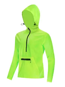 WOSAWE Men's Cycling Hoodie Wind Jacket Lightweight Packable Outdoor Running Windbreaker Athletic Outerwear