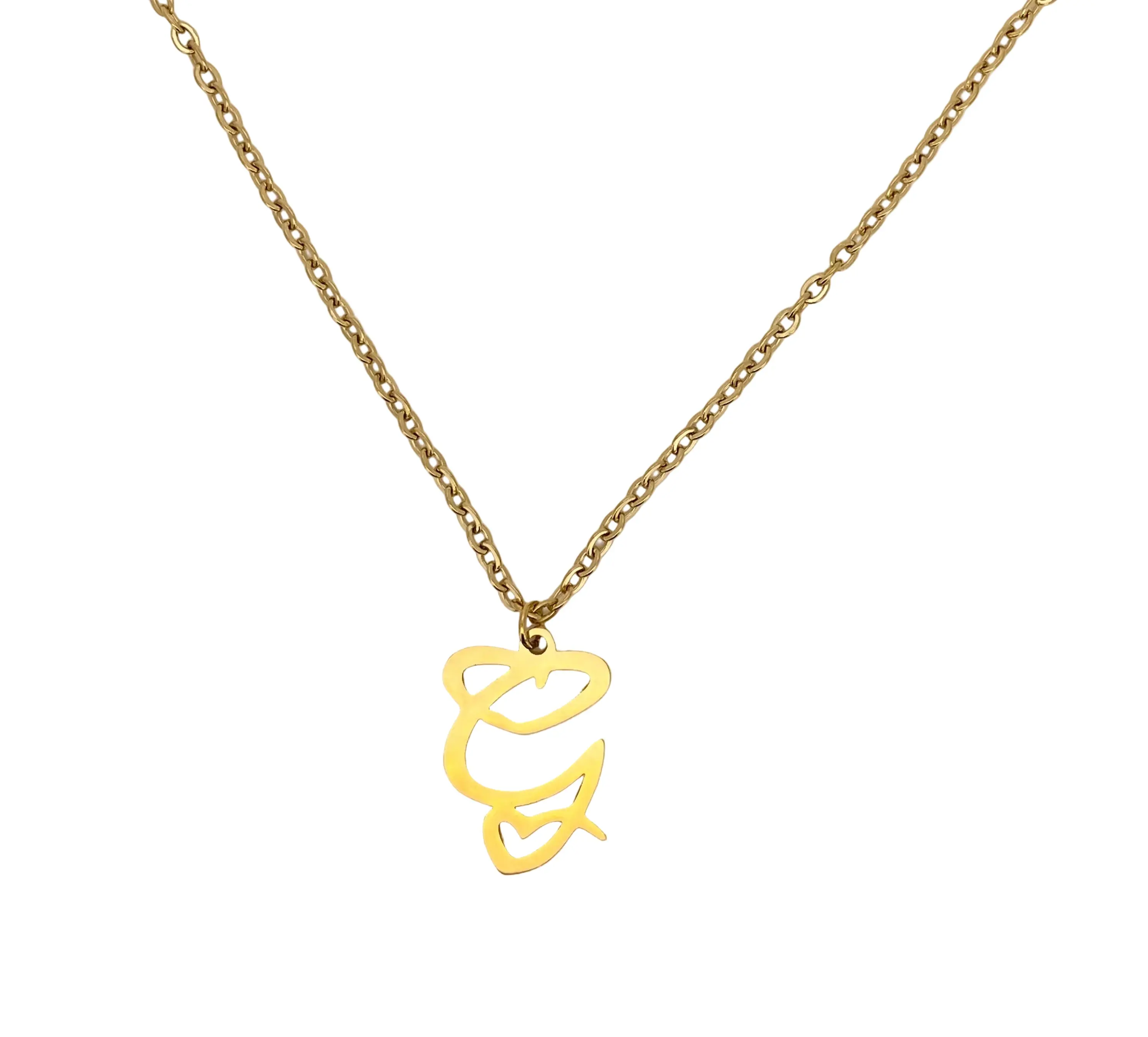 Initially Yours Necklace - 18k Gold Plated Stainless Steel Initially Yours Necklace - 18k Gold Plated Stainless Steel