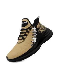 Trendy Men's New Orleans Saints Lightweight Breathable Sneakers, Comfortable & Casual Footwear, Fashion-Forward Men's Shoes for NFL Events and Casual Trips