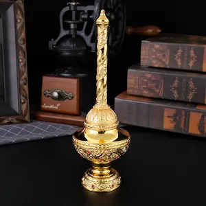 Handcrafted Engraved Holy Water Bottle with Rhinestones, Church Ceremony Supplies, Wedding Blessing Gift, Newborn Baptism Present