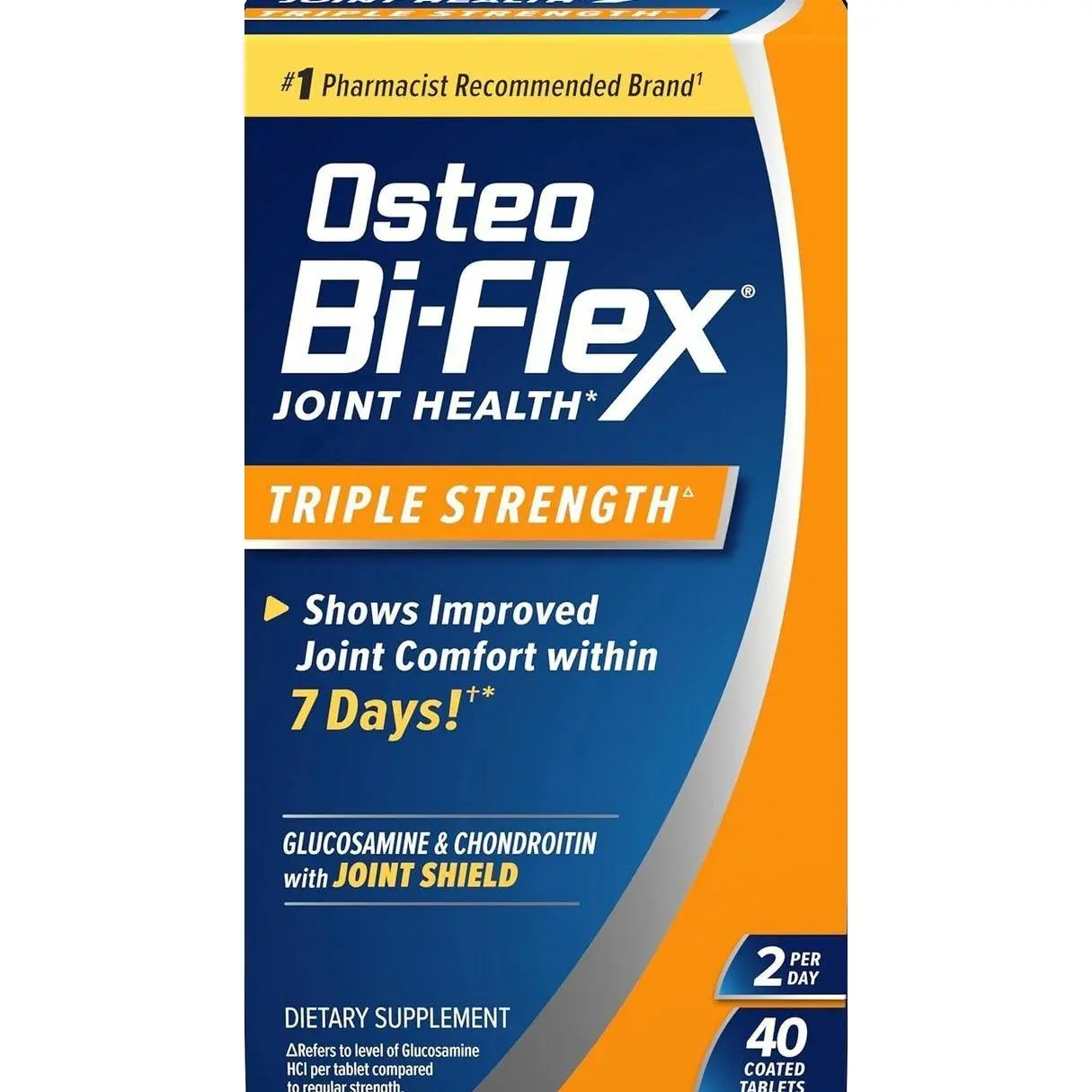 Osteo Bi-Flex Triple Strength(5), Glucosamine Chondroitin with Vitamin C Joint Health Supplement, Coated Tablets, 40 Count