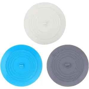 Bathtub Drain Stopper 3 Pack,  5inch Tub Stopper Bathtub Drain Cover,  Bath Tub Plug Essentials Flat Suction for Kitchen Bathroom Laundry Accessories