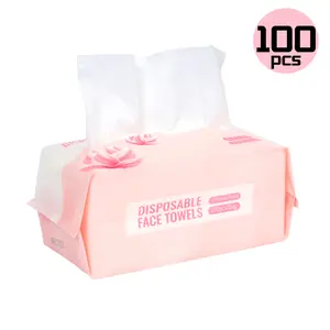 Hydro-Entangled Rose Facial Towels – 1pcs (100) / 4pcs (400) / 8pcs (800), Gentle Daily Cleansing Cloths for Skincare, Makeup Removal, Spa & Self-Care, Soft Disposable Facial Wipes for Home, Travel Essentials & Baby Shower Gift