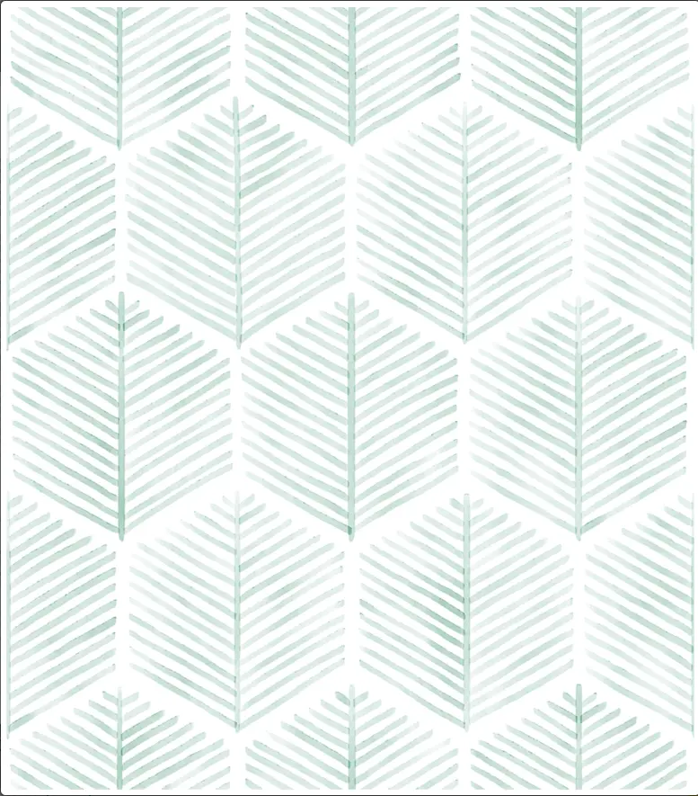 Modern Peel and Stick Wallpaper Boho Contact Paper for Cabinets and Drawers Self Adhesive Wallpaper Removable Wallpaper for Bedroom Geometric Wallpaper for Bathroom Green/White 17.3''×78.8''