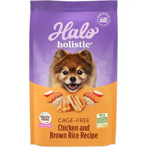 Holistic Small Breed Dry Dog Food, Cage-Free Chicken & Brown Rice Recipe, Healthy Grains, Complete Digestive Health with Prebiotics & Probiotics, High Protein Premium Pet Food, 10 lb Bag