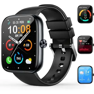 Smart Watch for Men Women, 1.83" HD Touchscreen Fitness Watch with Bluetooth Call&Message Notifications, 110+Sport Modes, 24/7 Heart Rate/Sleep Monitor, IP68 Waterproof Fitness Tracker for Android iOS