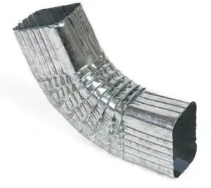49065 3 x 4 in. Mill Finish Galvanized Steel Front Gutter Elbow, Style B