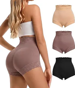 S-XXXL Butt Lifting Panties, Women Lace Classic Daily Wear Body Shaper Butt Lifter Panty Smoothing Brief, Tummy Shapewear tummy control shapewear pant Women's Floral Women's High tummy control Women's High Fabric Nylon Light Womenswear Clothing Fitted hip