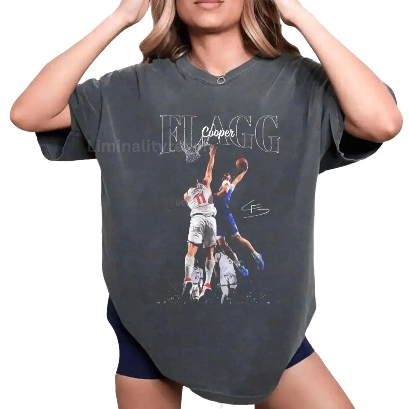 Vintage 90s Cooper Flagg T-Shirt Faded Black Unisex Cotton Tee, Basketball Graphic Design