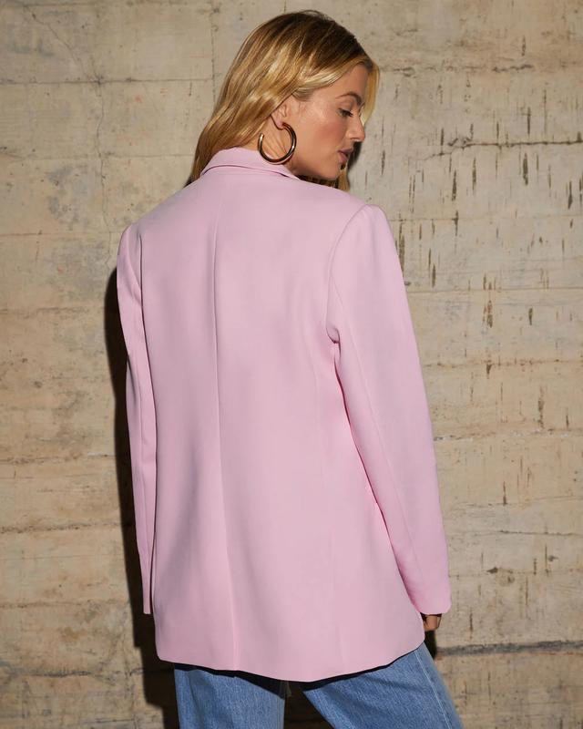 USBoutoque Chic 2025 Blazers for Sleeve Lapel Open Front Suit Jacket Work Blazer  Women Business Casual Long