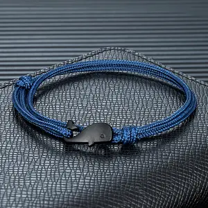 Ocean style 100% Waterproof Surfer Rope Bracelets Cute Whale Bracelet Men Women 550 Paracord Jewelry Gifts