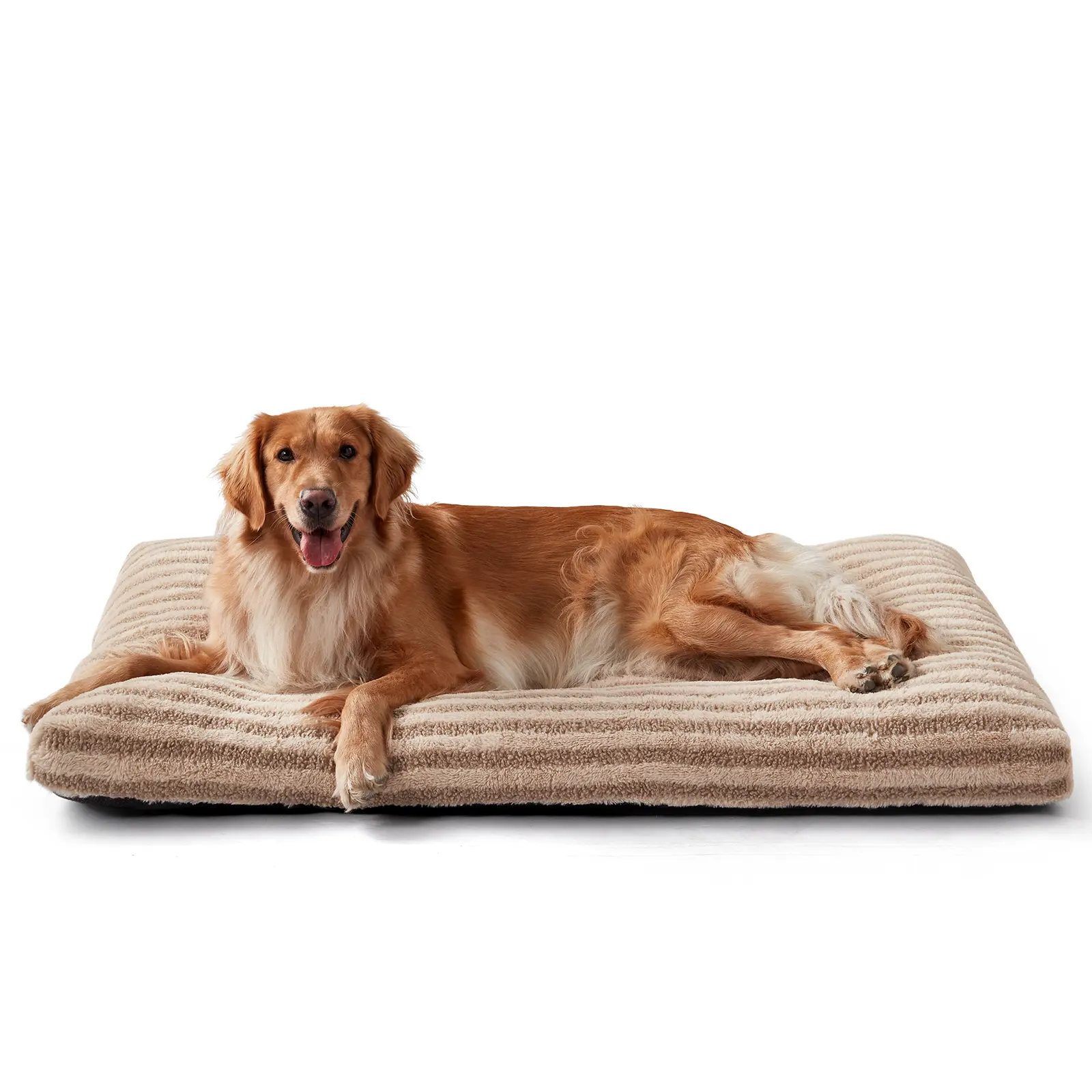Plush Kennel Pad for Large Dogs, Washable Crate Bed with Skid-Resistant Bottom, Supportive Pet Sleeping Mat