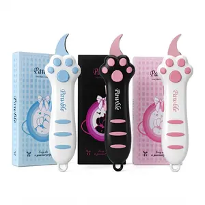 3 Pack Cat Paw Box Cutter,Retractable Cat Claw Knife,Portable Cute Cat Box Paper Cutter with Handle,Multifunctional Mini Utility Knife, for Boxes Envelopes, Packages