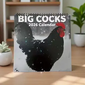 2026 Big Roosters Fun Rooster Calendar - Thickened Spiral Binding & Double-Sided Pages with Funny Rooster Facts & Phrases, Prank Jokes for animal Lovers - Gag Gift, Weird Birthday Present, Daily Planner (January 2026 - December 2026)