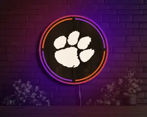 Clemson Tigers Wood LED Sign | Handcrafted, Officially Licensed, Made in USA