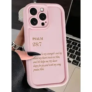 Golden Bible verse phone case, new stylish creative design, a perfect birthday gift, vintage and elegant, suitable for iPhone 17/16/15/14/13/12/11/X/XS/XSMAX/16E/17E/12/13 mini, also a holiday gift for friends, family, or yourself., Cover, Accessories, Sm