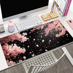 Cherry Blossom Pattern Mouse Pad, Rectangle Gaming Mouse Pad, Anti-slip Mousepad, Office Desk Keyboard Mouse Mat for Home Office Game Room Desk, Office Desk Accessories