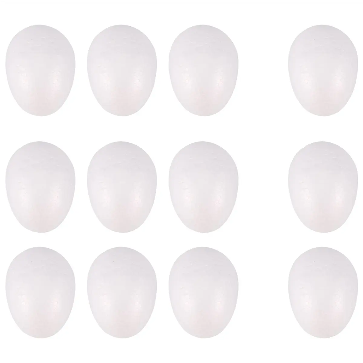 12 Pack 3 Inch Easter Foam Egg White Styrofoam Egg Craft Egg Foam Natural Polystyrene Egg Foam Handmade Egg Ball
