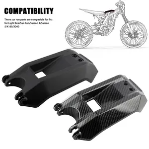 Motocross Accessories Battery Compartment Cover For Pit Dirt Bike Carbon Fiber Protective For Surron Light Bee S/X Segway X260