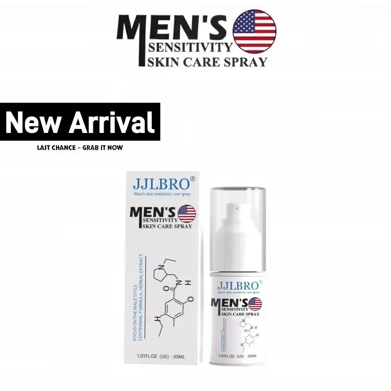 (Exclusive discounts on TikTok Shop) JJLBRO MEN'S SENSITIVITY SKIN CARE SPRAY 30ML-Men's Best Delay Spray for Long Last | Delay Sprayer for Man Heavy