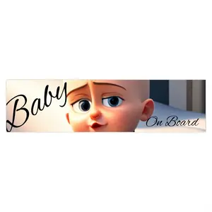 Boss Baby Bumper Stickers - Premium Water-Resistant Vinyl Material