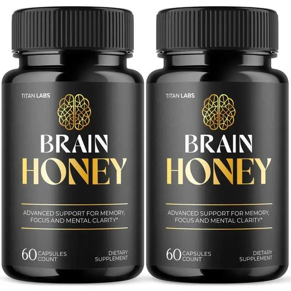 Brain Honey Nootropic Natural Brain Support Supplement 120 Capsules 2 Pack