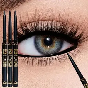 3-Pack Black/Brown Eyeliner Pencils - Waterproof, sweatproof, smudge-proof, easy to twist and apply, long-lasting effect, perfect for creating flawless eye makeup, a must-have for travel, daily, and party looks
