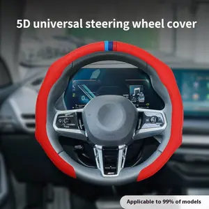 UltraThin Sweat Free Stylish Anti Slip 5D Universal Fit for 99% of Models steering wheel Carbon for GMC Kia Sportage Wooden for Ford Super Duty Steeri Leath optio