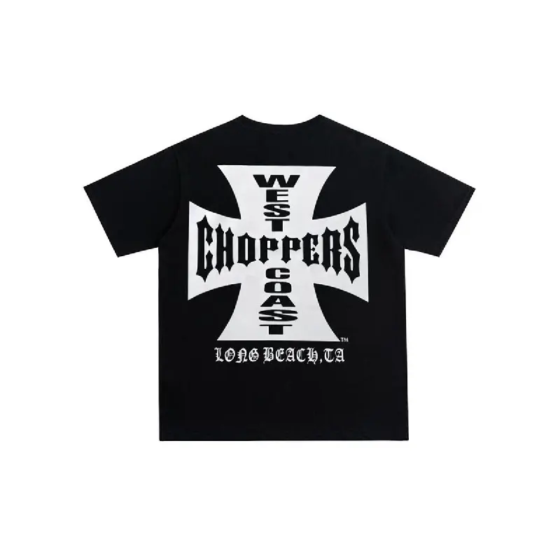 Men's Graphic T-Shirt, Stylish Streetwear Fashion with Cross & Letter Print, Casual Round Neck Short Sleeve Regular Fit Tee, Shortsleeve, Menswear, Machine Wash Black Crewneck, Graphic Shirts, Tshirt, Graphic Clothing