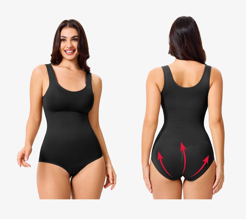 [MAX] Nebility Women's Clothing Minimalist Seamless Crewneck bodysuits shapewear, Basic Comfortable Womenswear Outdoorfun Fit bodysuits women Curve Hugging Compression TikTokShopBlackFriday Beige