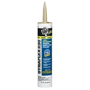 DAP 18416 10.1oz Premium Elastomeric Latex Sealant - Clay, Waterproof, Interior/Exterior Weather Sealing