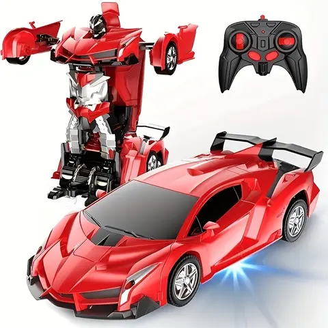 Viral Spooky Halloween Toy 2.4GHz Remote Control Hobby Robot That Transforms to Robot, 1:18 Scale, 360° Rotation, Rechargeable Durable ABS Plastic Cars, Blackfriday Deal, Outdoor Play Toy Gift for Boys,Kids Halloween Party Toy,