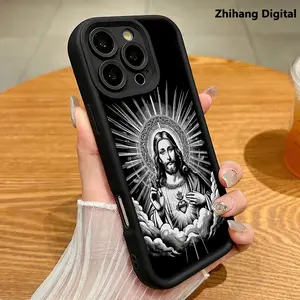 Jesus Phone Case for iPhone 17 Air 16 Plus 15 Pro Max 14 13 12 11 Sleek Shockproof Lightweight Cover with Protection Protective drop-proof phone case Cellphone Smartphone