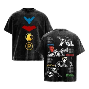 Vintage Family Graphic T-Shirt, Streetwear Tee Featuring Nightwing, Red Hood, Red Robin & Robin Shirt Fashion Cotton, Full Colors, Full Sizes, For Men, For Women