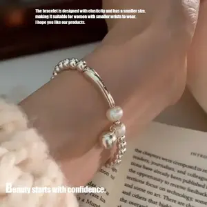 Elegant Minimalist Pearl Bracelet - Fashionable Hypoallergenic Women's Personalized Accessory with Nickel Free Design for Daily Wear or Gift Giving gorjana bracelet bala bangles jefa daughter bracelet wishbone band tennis bracelets safety chain