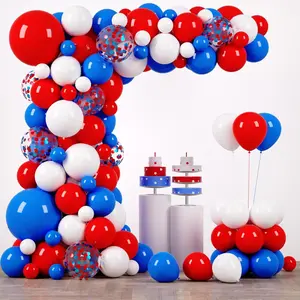 148-Piece Red, White & Blue Balloon Garland Kit Perfect for Patriotic Decor on 4th of July, Independence Day, Graduation, and Anniversary Parties