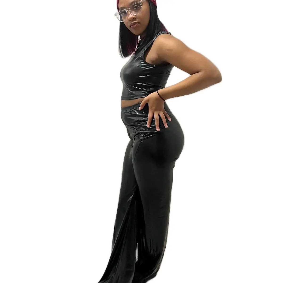 Leather two piece set