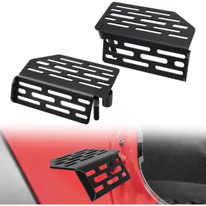 Upgraded 120 °   Fit for Wrangler Foot Pegs, Door Off Foot Pegs Exterior Door Hinge Compatible with Jeep Wrangler JK JKU JL JLU 2007-2025, Gladiator JT 2020-2025 Foot Rest Pedals