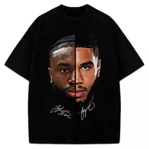 Jaylen Brown and Jason Tatum Duo T-Shirt, Boston Basketball Design Graphic Tee, Celtics Fan Shirt, 100% US Cotton, Design & Printed In The USA