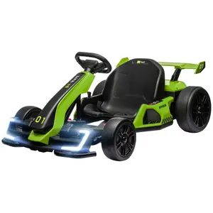 Growth Friendly Kids Racing Go Kart Three Position Adjustable Seat From 20 75 To 26 5 Inch Soft Start Anti Jolt System High Strength Steel Frame All Terrain Wear Resistant Wheels ASTM CPSIA Certified For Outdoor Driving