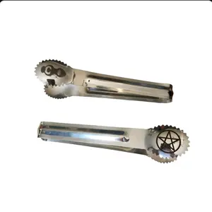 Silver Resin and Powder Ritual Tongs