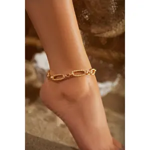 Stand Out Chain Anklet - Gold