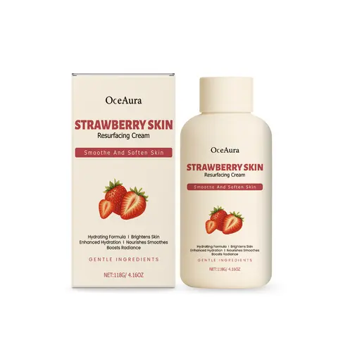 Strawberry Legs Treatment Cream with Triple-Acid Complex - Exfoliating Hydrating Body Cream for Keratosis Pilaris, Dry Skin Rough Bumps, Moisture Boost Single Item Body Care Product