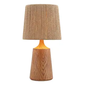 Highland 22.25" Classic Cottage Tapered Resin/Metal LED Table Lamp with Paper Rope Shade